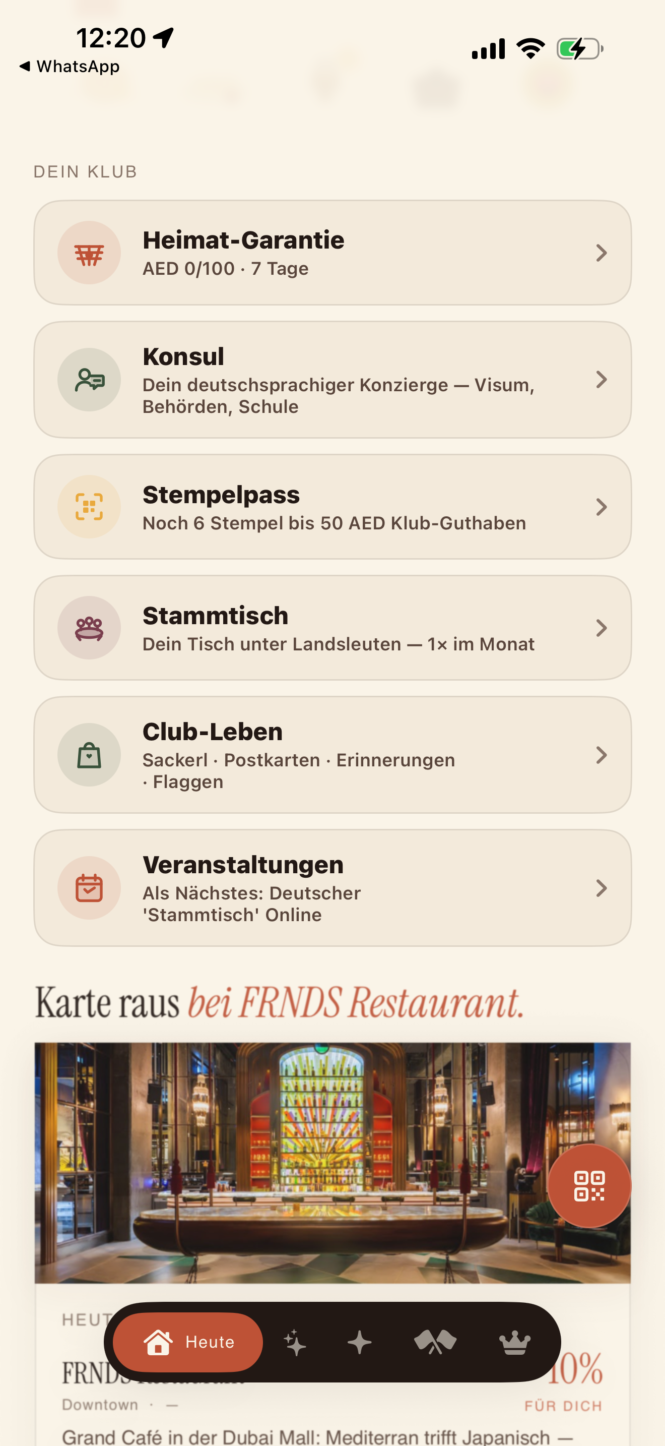 Tägliche Briefings auf dem Startbildschirm