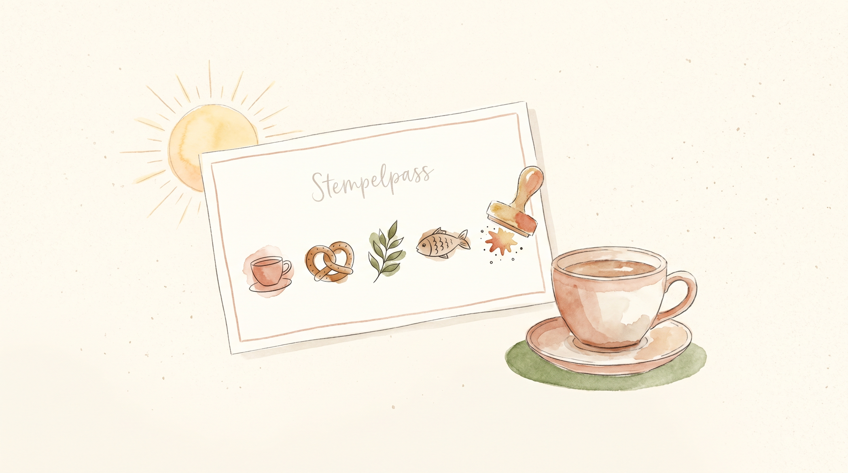 Der Stempelpass füllt sich Stempel für Stempel